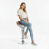 Buy Aviator Bar Stool - Premium Leather Black 26711 at MyFaktory