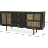 Buy Wooden Sideboard - Vintage Design - Risei Black 60360 - in the EU