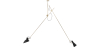 Buy Pendant lamp with 2 adjustable arms in modern style - Lemi Gold 60388 - prices