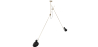 Buy Pendant lamp with 2 adjustable arms in modern style - Lemi Gold 60388 in the Europe