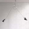 Buy Pendant lamp with 2 adjustable arms in modern style - Lemi Gold 60388 - in the EU
