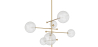 Buy Pendant lamp, globe chandelier, metal and glass - Parka Gold 60393 with a guarantee