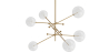 Buy Pendant lamp, globe chandelier, metal and glass - Parka Gold 60393 - prices