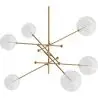Buy Pendant lamp, globe chandelier, metal and glass - Parka Gold 60393 in the Europe