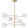 Buy Pendant lamp, globe chandelier, metal and glass - Parka Gold 60393 - prices