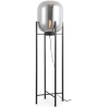 Buy Glass floor lamp in modern design, metal and glass - Crada - 140cm Smoke 60400 - prices