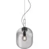Buy Glass pendant light in modern design, metal and glass - Crada - small Smoke 60401 at MyFaktory