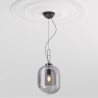 Buy Glass pendant light in modern design, metal and glass - Crada - small Smoke 60401 - in the EU