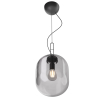 Buy Glass pendant light in modern design, metal and glass - Crada - small Smoke 60401 in the Europe