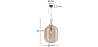 Buy Glass pendant light in modern design, metal and glass - Crada - Medium Amber 60402 at MyFaktory