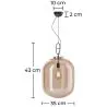 Buy Glass pendant light in modern design, metal and glass - Crada - Medium Amber 60402 with a guarantee