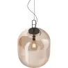 Buy Glass pendant light in modern design, metal and glass - Crada - Medium Amber 60402 at MyFaktory