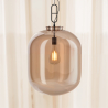 Buy Glass pendant light in modern design, metal and glass - Crada - Big Amber 60403 at MyFaktory