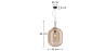 Buy Glass pendant light in modern design, metal and glass - Crada - Big Amber 60403 - prices