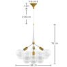 Buy Glass Ball Ceiling Lamp - Design Pendant Lamp - 12 Globes - Plaus White 60404 home delivery