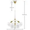 Buy Glass Ball Ceiling Lamp - Design Pendant Lamp - 12 Globes - Plaus White 60404 with a guarantee