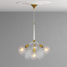 Buy Pendant lamp, globe chandelier in modern design, 12 glass globes - Plaus White 60404 - in the EU