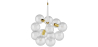 Buy Pendant lamp, globe chandelier in modern design, 9 glass globes - Plaus White 60405 with a guarantee