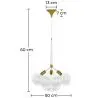 Buy Pendant lamp, globe chandelier in modern design, 9 glass globes - Plaus White 60405 - prices