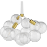 Buy Pendant lamp, globe chandelier in modern design, 9 glass globes - Plaus White 60405 - in the EU