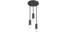 Buy Cluster pendant lamp in scandinavian style, metal - Treck Black 60235 at MyFaktory