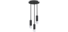 Buy Cluster pendant lamp in scandinavian style, metal - Treck Black 60235 home delivery