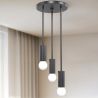 Buy Cluster pendant lamp in scandinavian style, metal - Treck Black 60235 - prices