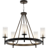 Buy Chandelier Ceiling Lamp Vintage Style in Metal - Frox Black 60406 in the Europe