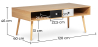 Buy Scandinavian style coffee table in wood - Reui Natural wood 60407 in the Europe