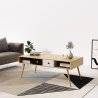 Buy Scandinavian style coffee table in wood - Reui Natural wood 60407 with a guarantee