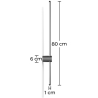 Buy Aluminum stick wall light in modern design, 80cm - Grobe Black 60421 at MyFaktory