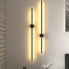 Buy Aluminum stick wall light in modern design, 80cm - Grobe Black 60421 - in the EU