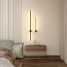 Buy Aluminum stick wall light in modern design, 100cm - Grobe Black 60422 - in the EU