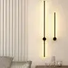 Buy Aluminum stick wall light in modern design, 100cm - Grobe Black 60422 - in the EU