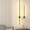 Buy Aluminum stick wall light in modern design, 100cm - Grobe Black 60422 - prices