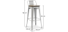 Buy Bar Stool - Industrial Design - Wood and Steel - 76cm - Metalix Light grey 60150 at MyFaktory
