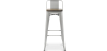 Buy Bar Stool - Industrial Design - Wood and Steel - 76cm - Metalix Light grey 60150 - prices