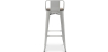 Buy Bar Stool - Industrial Design - Wood and Steel - 76cm - Metalix Light grey 60150 with a guarantee