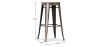 Buy X4 Bar stool Bistrot Metalix industrial design Metal - 76 cm - New Edition Metallic bronze 60438 at MyFaktory