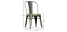 Buy X4 Bistrot Metalix Dining Chair Industrial Design in Shiny Steel square seat- New Edition Metallic bronze 60437 home delivery