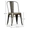 Buy X4 Bistrot Metalix Dining Chair Industrial Design in Shiny Steel square seat- New Edition Metallic bronze 60437 in the Europe