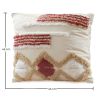 Buy Square Cotton Cushion Boho Bali Style (45x45 cm) cover + filling - Rayej Red 60167 in the Europe