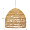 Buy Rattan Ceiling Lamp - Boho Bali Design Pendant Lamp - 60cm - Seam Natural wood 60440 - in the EU