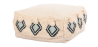 Buy Pouffe Boho Bali , Square in Cotton - Iris Bali Cream 60245 in the Europe