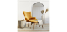 Buy Velvet upholstered armchair with footrest - Wub Yellow 60097 - prices