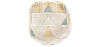 Buy Pouffe Boho Bali , Square in Cotton and wool- Janet Bali Multicolour 60248 home delivery