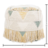 Buy Pouffe Boho Bali , Square in Cotton and wool- Janet Bali Multicolour 60248 with a guarantee