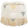 Buy Pouffe Boho Bali , Square in Cotton and wool- Janet Bali Multicolour 60248 - in the EU