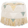 Buy Pouffe Boho Bali , Square in Cotton and wool- Janet Bali Multicolour 60248 - in the EU
