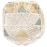Buy Pouffe Boho Bali , Square in Cotton and wool- Janet Bali Multicolour 60248 at MyFaktory